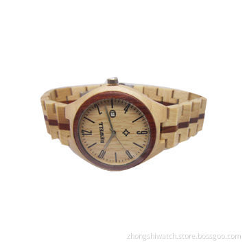 Handmade Fashionable Watches, Made of American Maple and Red Sandalwood, Japanese Movement